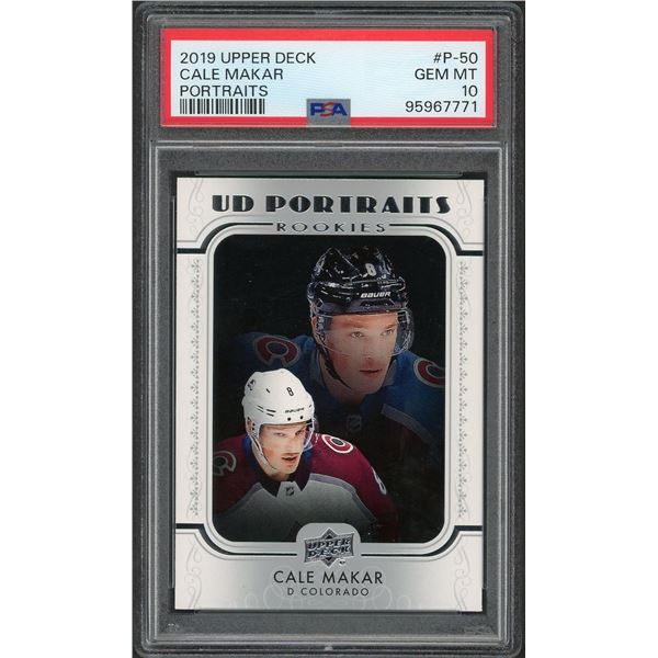 2019-20 Upper Deck Cale Makar UD Rookie Portraits - PSA 10