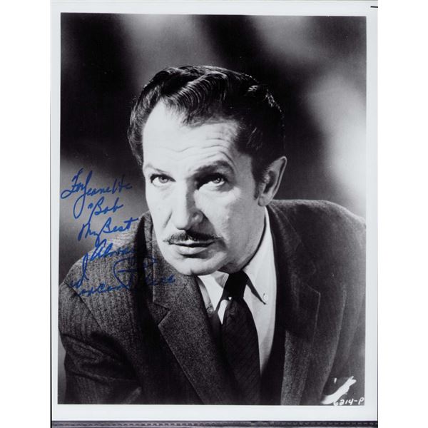 Vincent Price signed photo