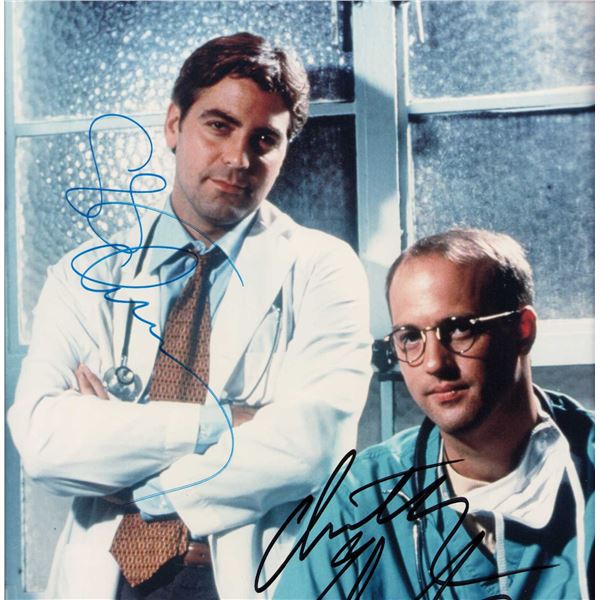 George Clooney/Anthony Edwards signed photo ER