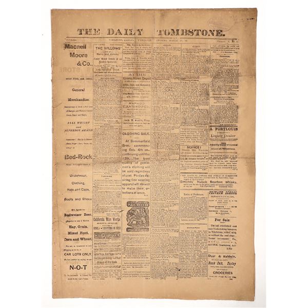 Daily Tombstone, 1886, Anti-Chinese Content [193676]