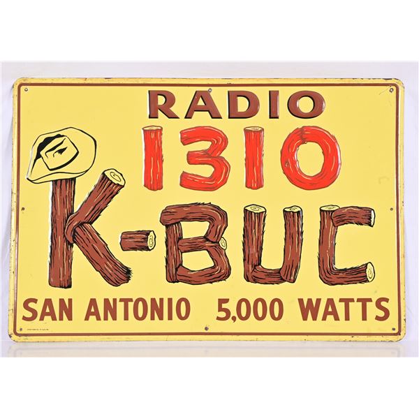 K-Buc San Antonio Texas Radio Station Tin Sign