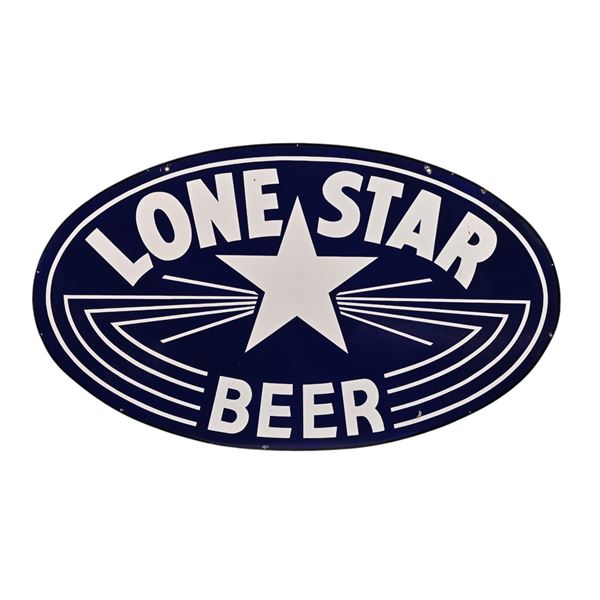 Lone Star Beer Double Sided Porcelain Sign