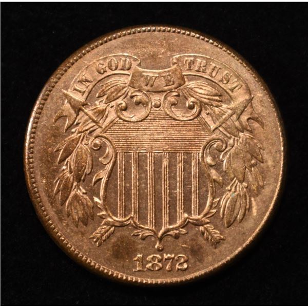 1872 2 CENT CH/GEM BU RB