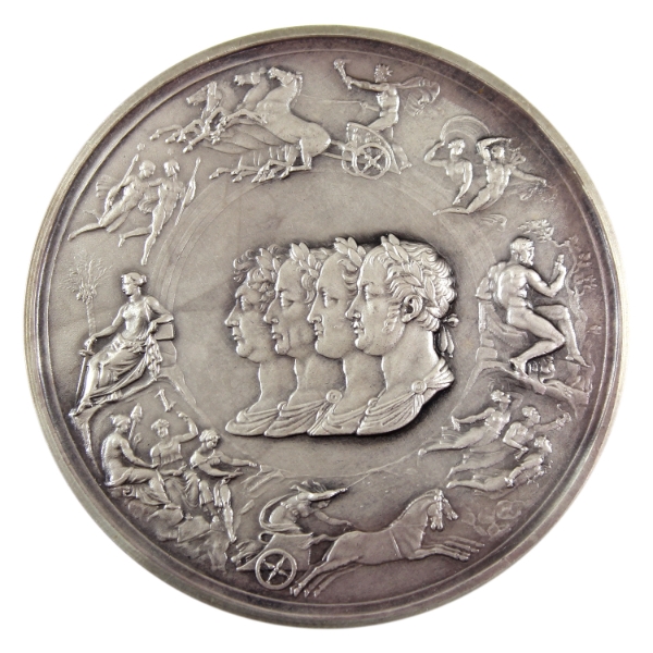 Waterloo Medal by Pistrucci June 18, 1815 3.84oz Sterling Silver Medal SN: 992/5000