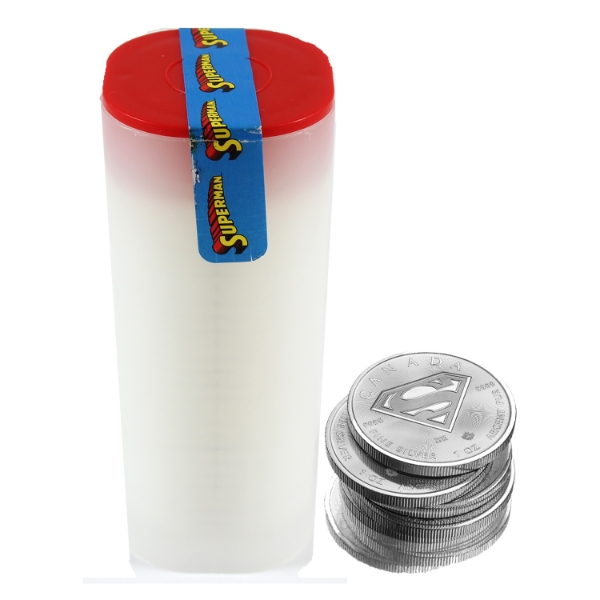 25x 1oz $5 Superman Shield .9999 Fine Silver Rounds (Tax Exempt)