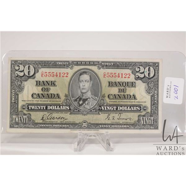 1937 Bank of Canada twenty dollar bill