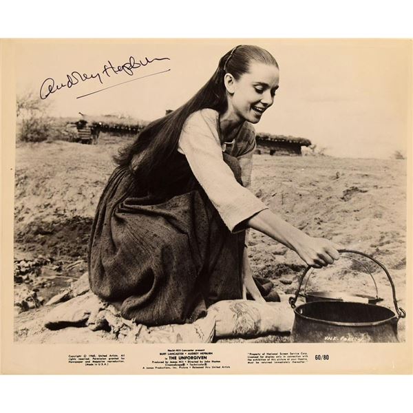 The Unforgiven Audrey Hepburn signed movie still photo