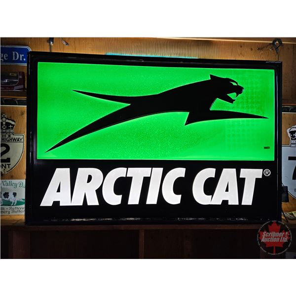 ARCTIC CAT Dealership Exterior Lighted Hanging Sign (One Lense Only) (w/Hanging Brackets) (Sign Fram