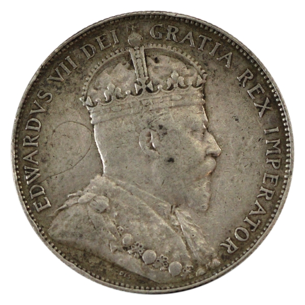 ERROR 50-cent 1906 Struck Through String VF-EF (VF30)