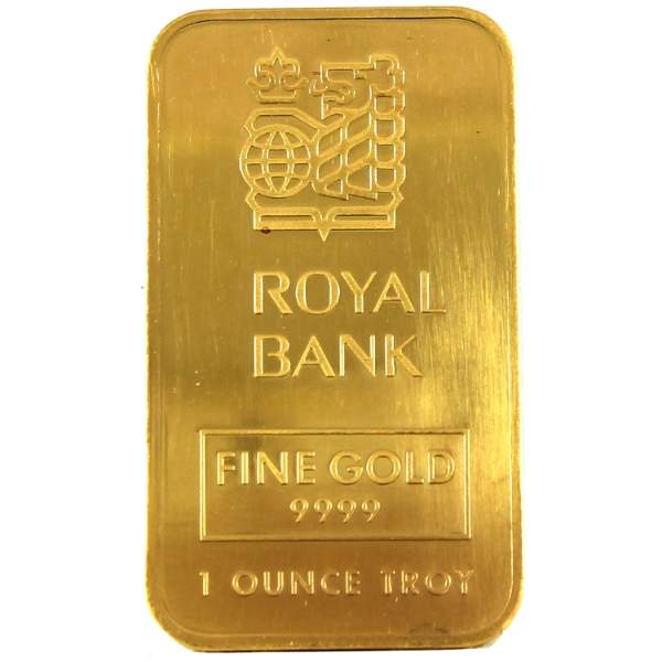 1oz Gold Johnson Matthey-Royal Bank (RBC) .9999 Fine Gold Bar, SN: 016796 *Scarce!* (Tax Exempt)