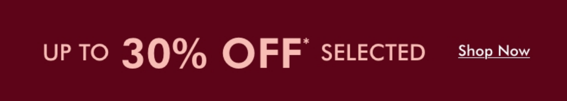 Shop Up to 30% Off