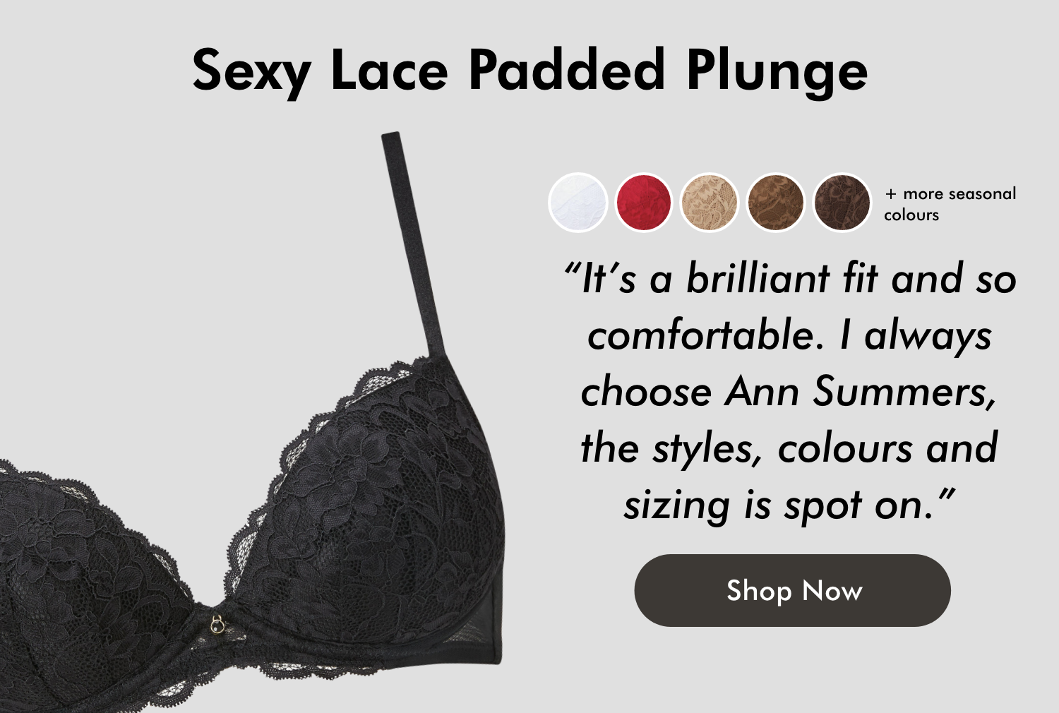 Sexy Lace Padded Plunge