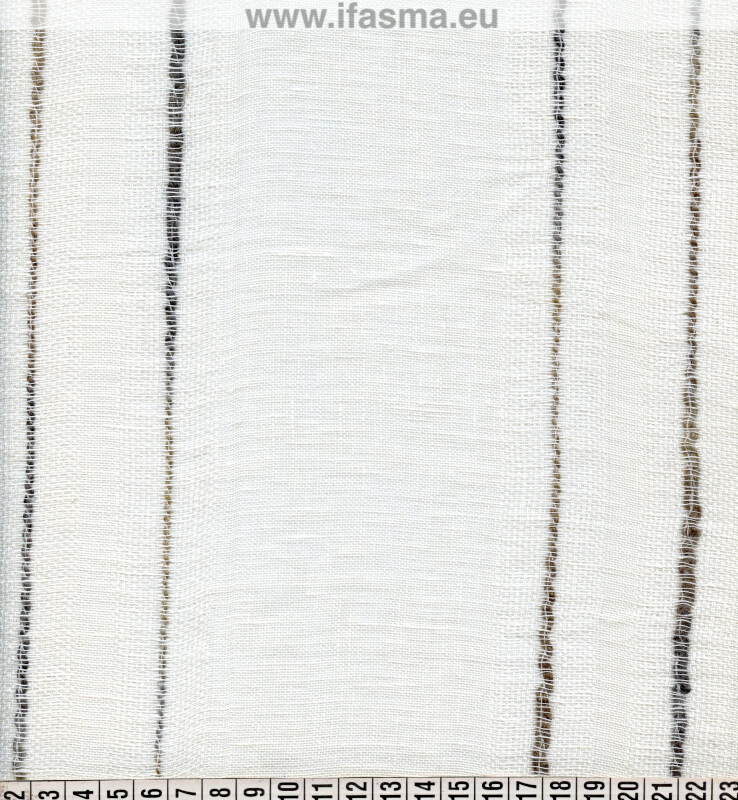 KAAR22AR402 Κουρτίνα Ριγέ Γάζα ΕΚΡΟΥ - Γκρι του Πούρου