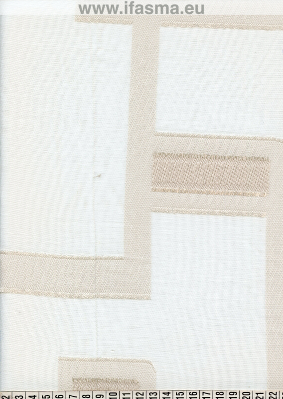 KABW23CY608 Κουρτίνα  '' Τετράγωνα '' Γάζα ΕΚΡΟΥ - ECRU