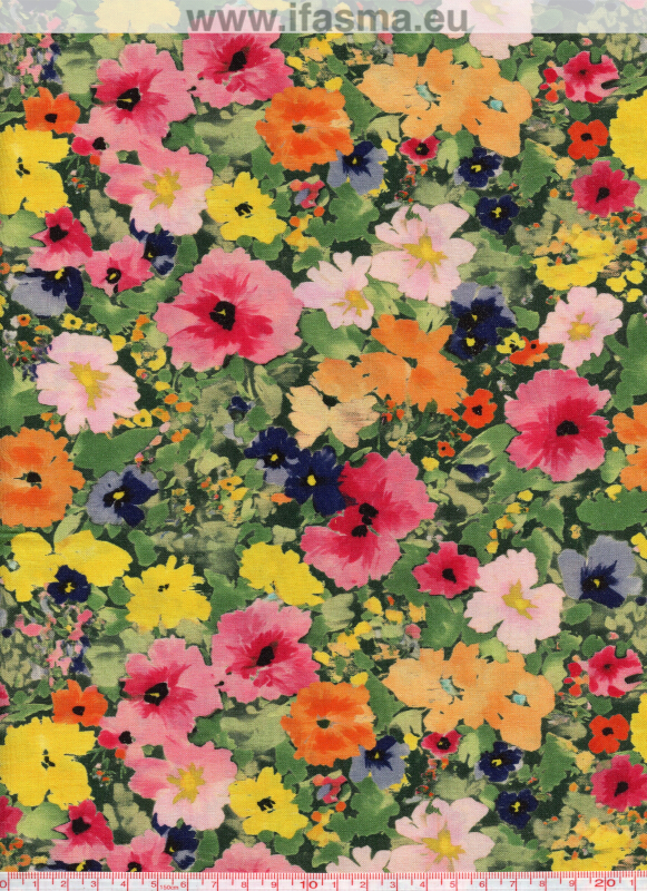 BBE327 REBECCA VERT / ROSE Digital Prints