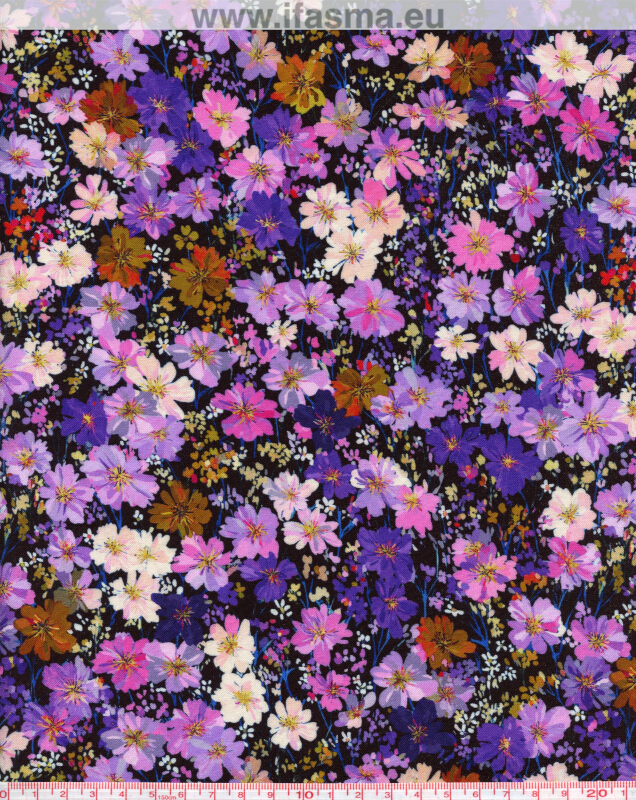 BBE337 ZATA  VIOLET / ORANGE Digital Prints