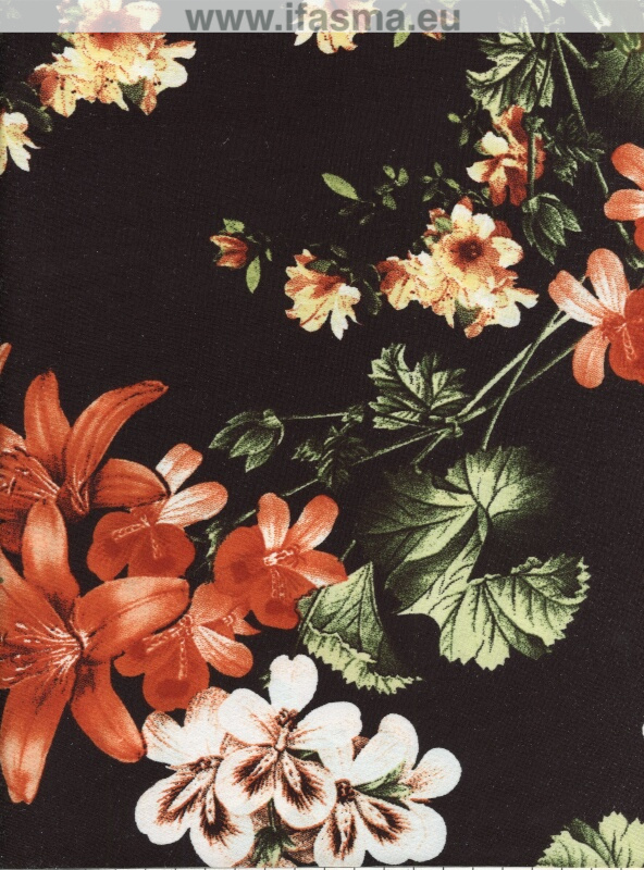 ΣΖΕ2078 Tropic Μαύρο & Clay Flowers