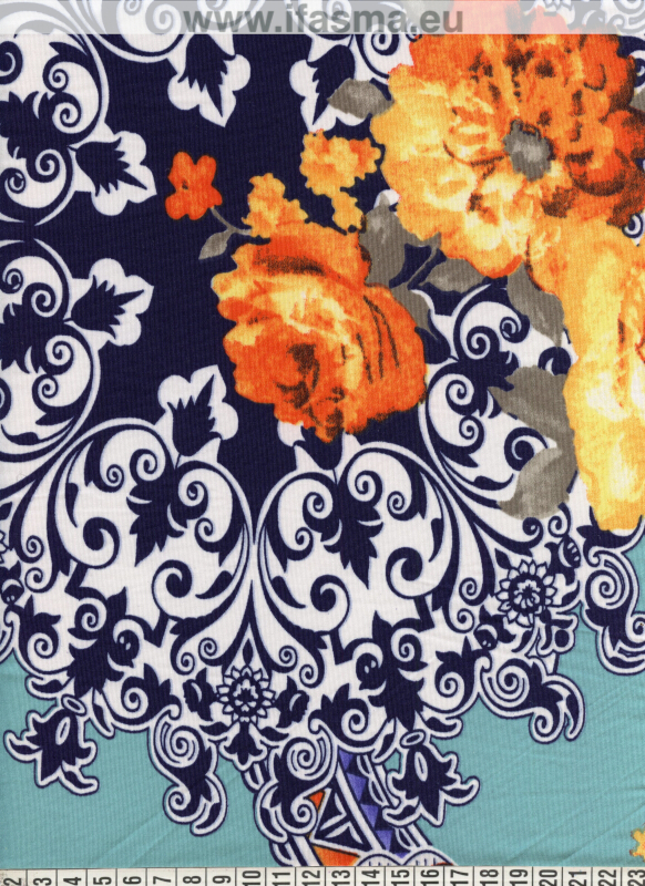 ΣΖΕ2133 Τυρκουάζ & Πορτοκαλί μπουκέτα