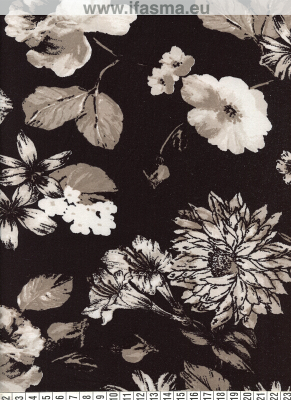 ΣΖΕ2134 Gres Λουλούδια σε Μαύρη Βάση