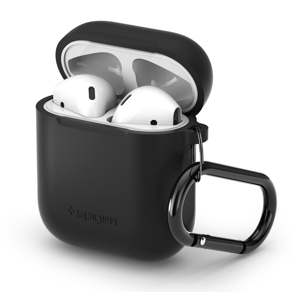 Spigen Apple AirPods a szokásosnál is tartósabb és masszívabb szilikon tok - fekete