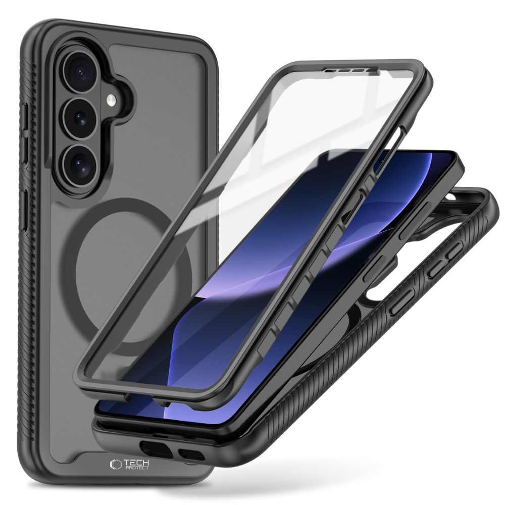 iKi Defense Samsung Galaxy S26 ütésálló kemény tok + előlap - matt fekete