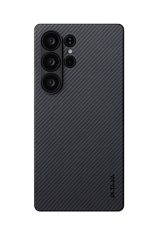 Pitaka Ultra-Slim Sansung Galaxy S25 Ultra aramid kemény hátlap tok - Twill fekete