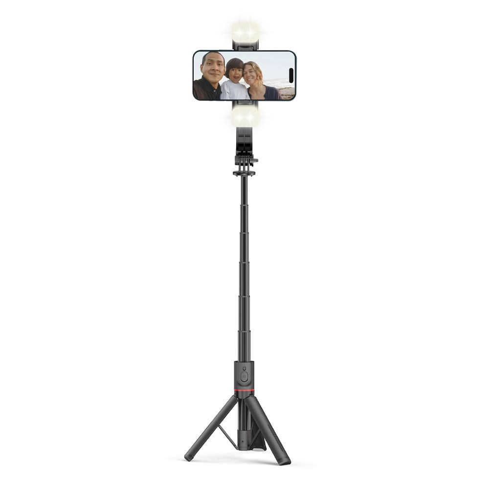 iKi L05S Szelfibot és Tripod állvány LED világítással - fekete