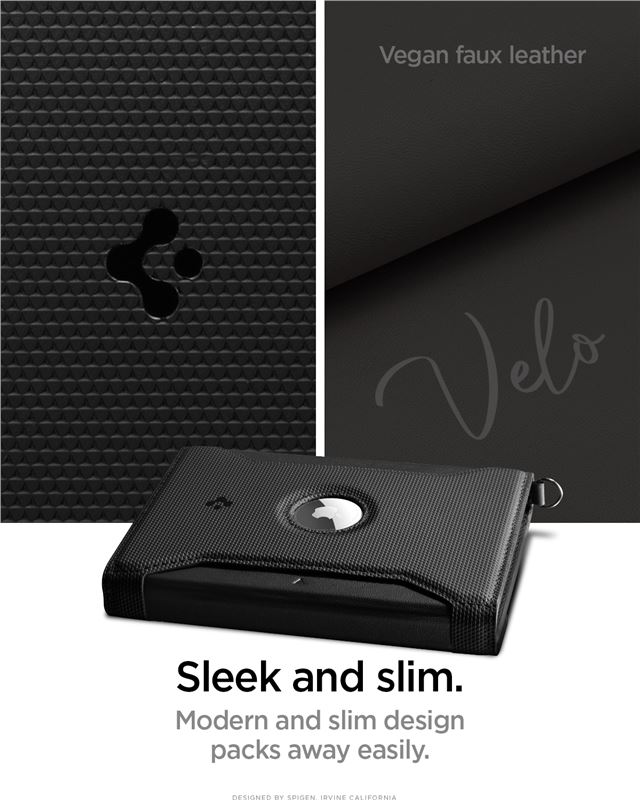 Spigen univerzális AirTag 2 / 1 + útlevél tartó - fekete