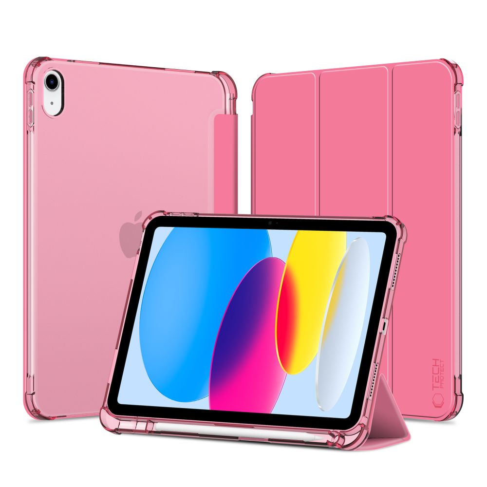 iKi SmartCase Pen Hybrid iPad 11" A16 (2025) / 10,9" (2022) kinyitható tok ceruzatartóval - pink