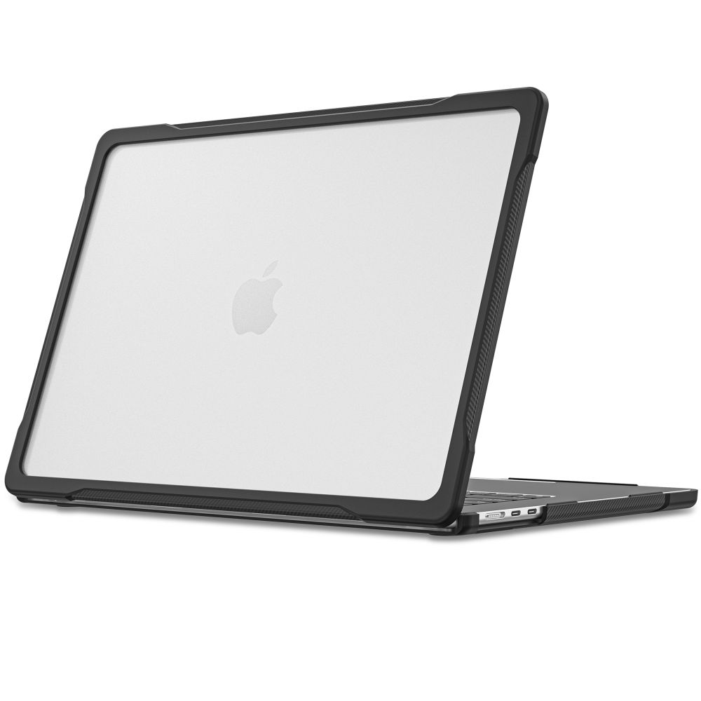 iKi Velar MacBook Air 13" M5/M4/M3/M2 (2026/2025/2024/2022) kemény tok - matt fekete/átlátszó