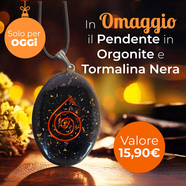 Omaggio: Pendente in Orgonite e Tormalina Nera