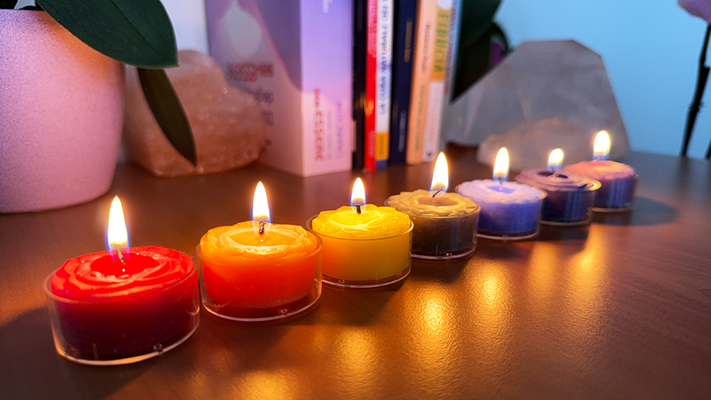 Omaggio - Set di 7 Lumini Chakra