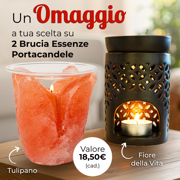 Un Omaggio su 2 Brucia Essenze Portacandele!