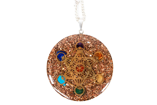 (Sconto 10%) Pendente in Orgonite Cubo di Metatron
