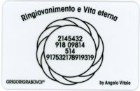 Tessera Radionica - Ringiovanimento e Vita Eterna
