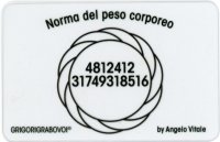 Tessera Radionica - Norma del Peso Corporeo
