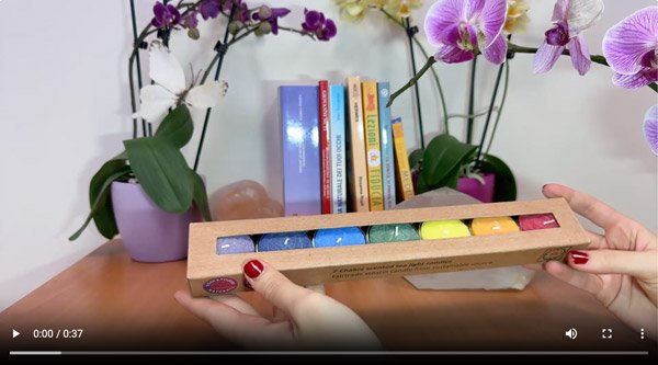 Omaggio Set di 7 Lumini dei Chakra Profumati