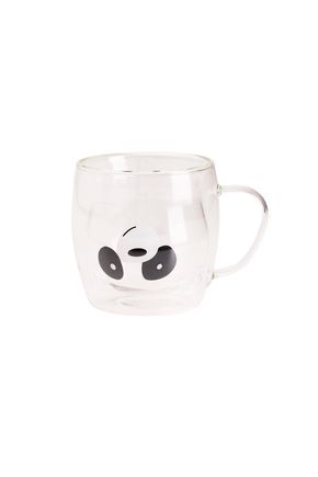 Caneca de Vidro Com Alca Panda