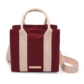 Bolsa Tote Pockets Bordo