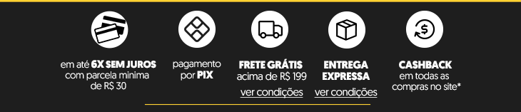 Frete Gr&aacute;tis acima de R$ 199 | Pagamento por Pix | Entregra R&aacute;pida | Cashback em todo site