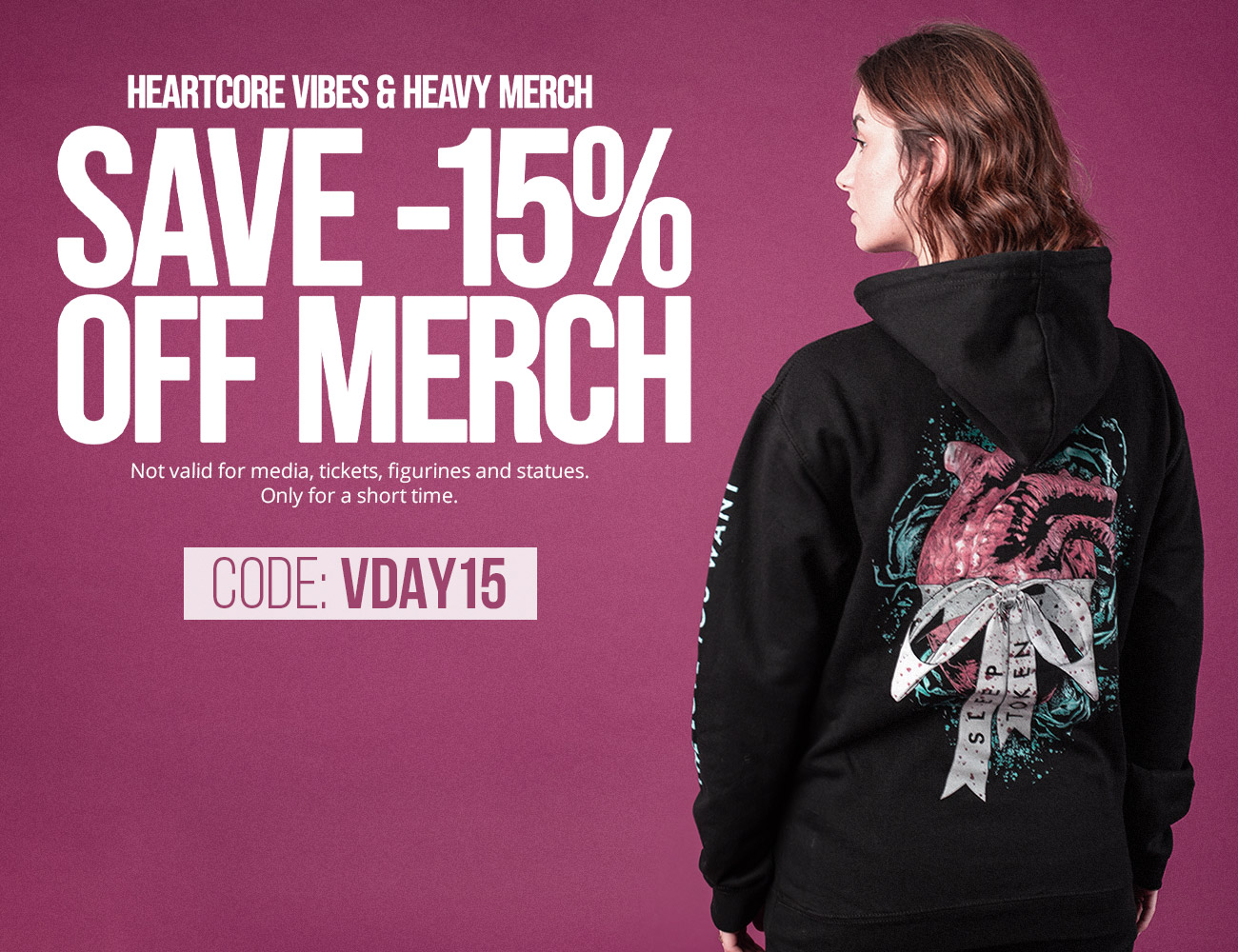 15% off merch!