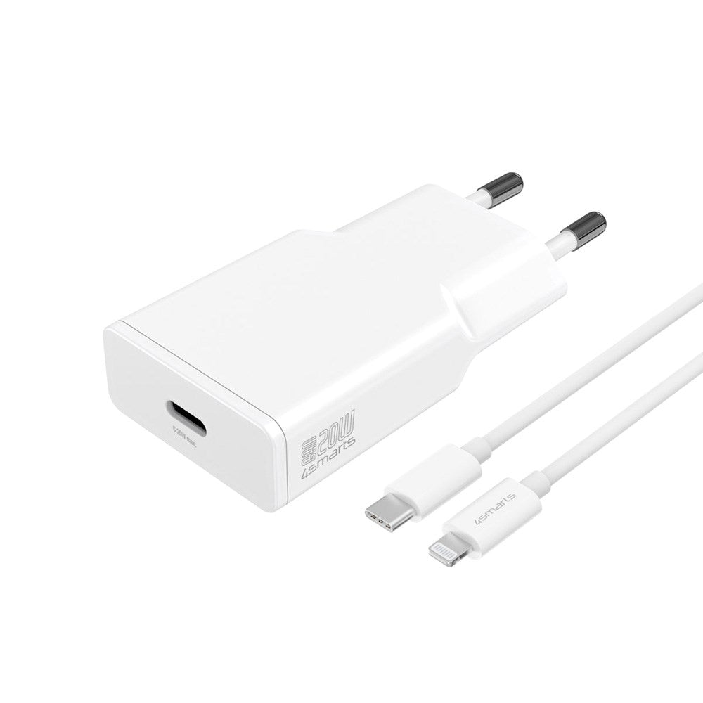 Image of 4smarts - Vegglader USB-C til Lightning Kabel - 20W / 1.5m