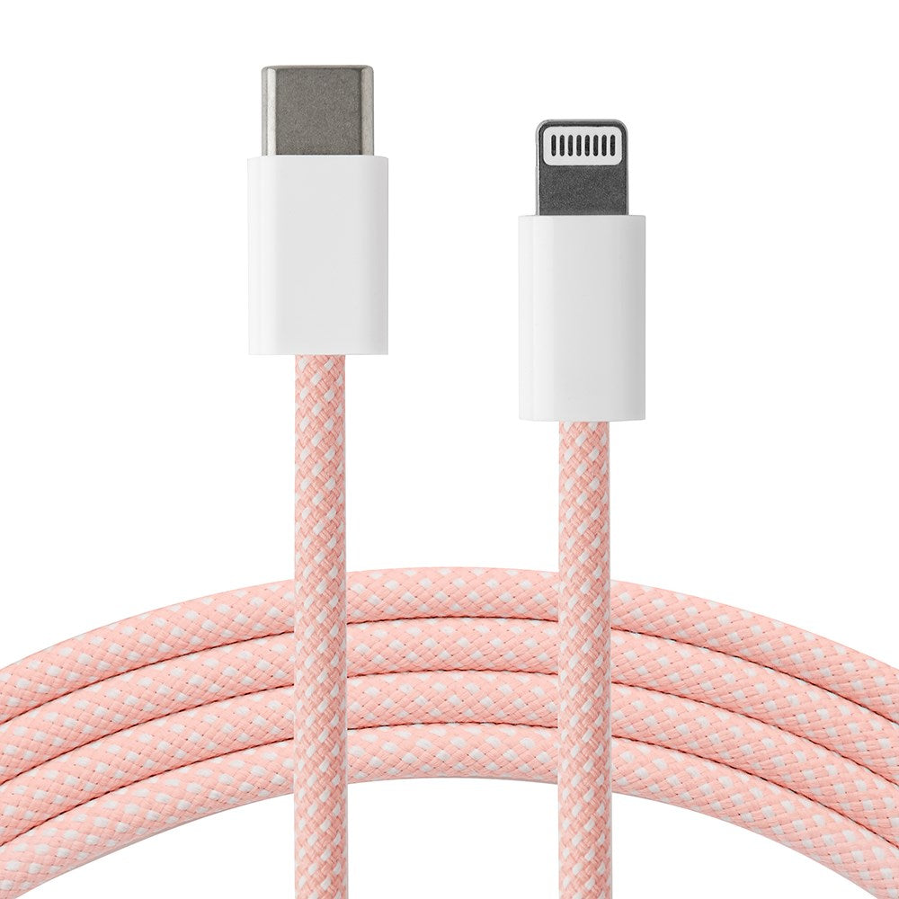 Image of Xceed Braided USB-C til Lightning Kabel PD 60W - 1m - Rosa