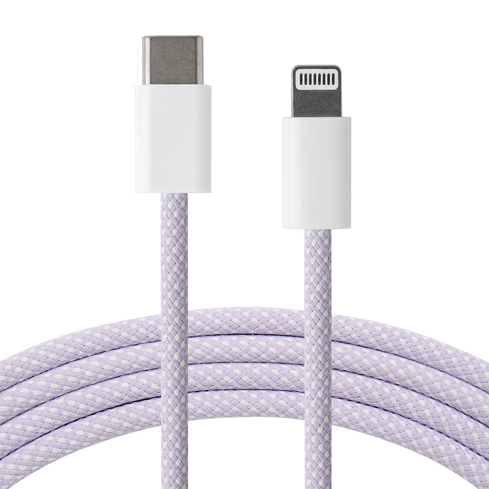 Image of Xceed Braided USB-C til Lightning Kabel PD 60W - 1m - Lilla