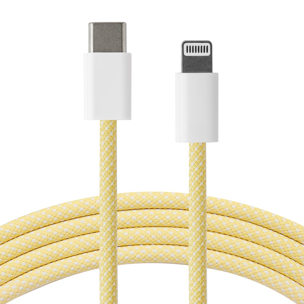 Image of Xceed Braided USB-C til Lightning Kabel PD 60W - 1m - Gul