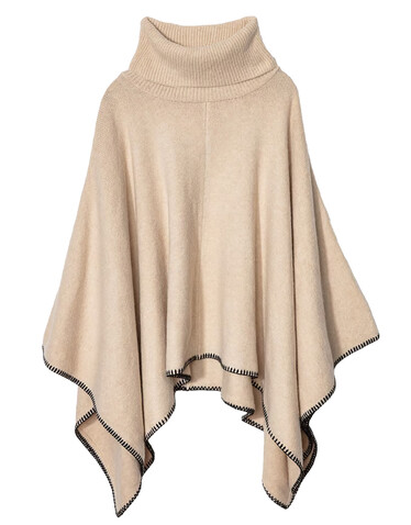 Beige poncho