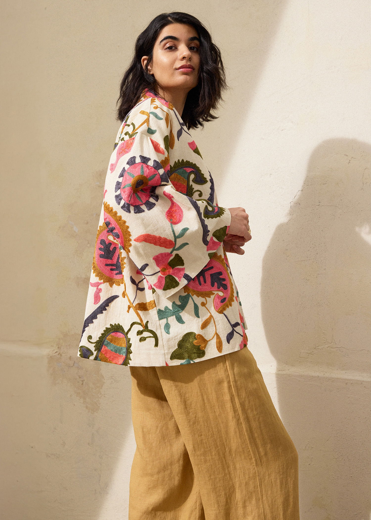 Indiska Broderad kimonojacka - Rosa - M