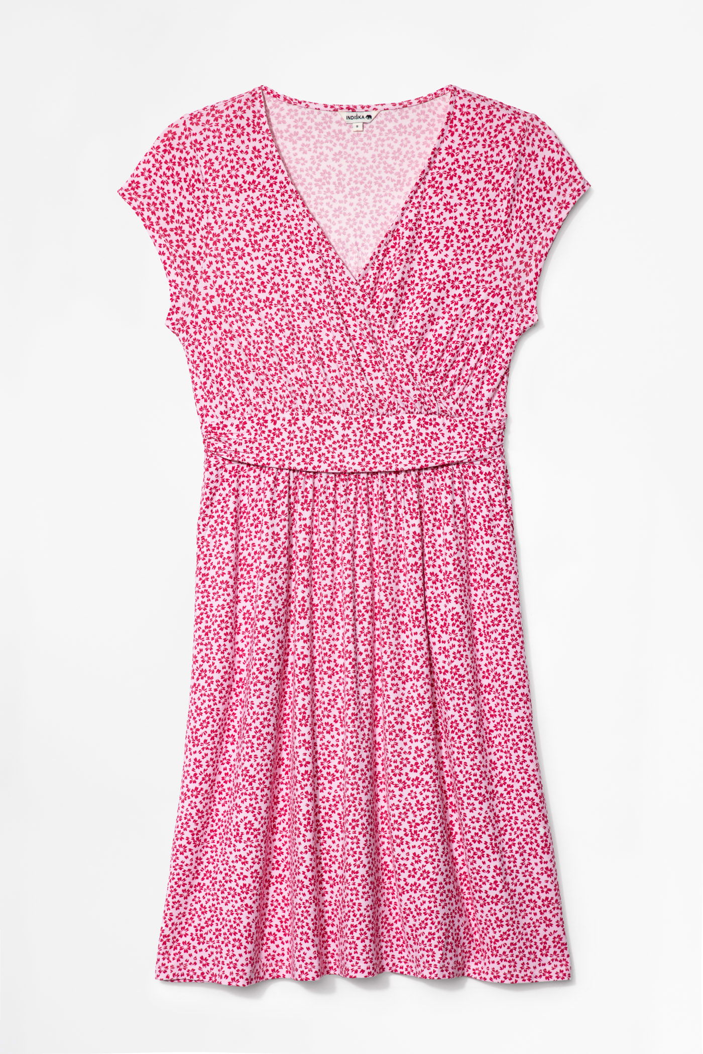 Indiska Rosa blommig klänning med fickor - Rosa - M