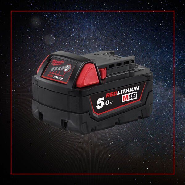 Milwaukee M18 B5 5,0Ah Lithium-ion akku, BLACK FRIDAY erikoiserä!