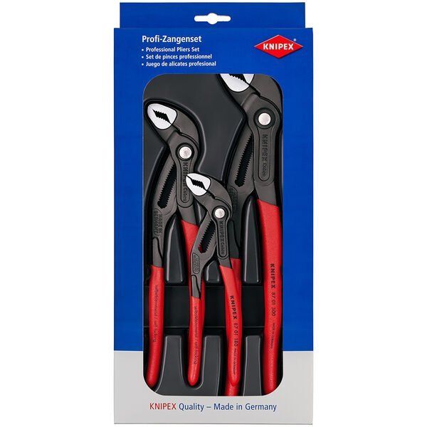 KNIPEX Cobra siirtoleukapihti -sarja, 3-osaa, 00 20 09 V02